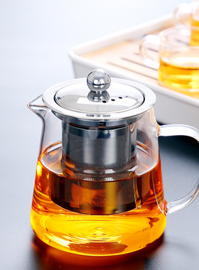 空盒子围炉煮茶茶壶耐热玻璃家用高硼硅泡茶煮茶壶不锈钢过滤内胆
