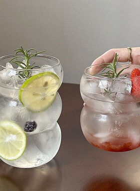 高硼硅玻璃果汁杯 家用牛奶咖啡杯 高颜值玻璃杯空盒子