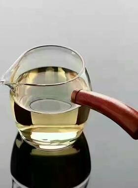 空盒子玻璃茶具功夫茶壶耐热玻璃木柄茶壶泡茶壶侧把茶壶茶水分离