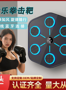 空盒子跨境拳击靶蓝牙音乐拳击墙靶家用智能运动训练音乐拳击机