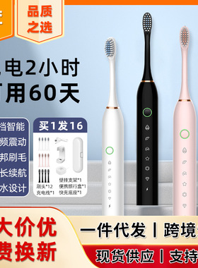 空盒子电动牙刷充电款跨境成人款软毛自动声波充电式智能洁牙神器