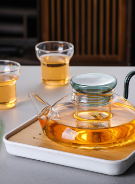 空盒子山茶咖壶耐热玻璃过滤泡茶壶茶水分离简易泡茶器具泡茶壶咖