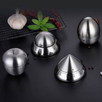 Stainless steel timer, student time management reminder, kitchen mechanical timer, creative countdown timer