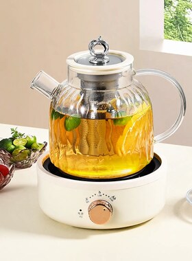 空盒子全玻璃生壶多功能家用小型保温煮茶器烧水壶花茶壶110V美规