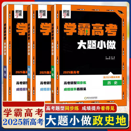 2025版高考学霸大题小做政治历史地理高中同步练习题真题模拟题同步课堂教材书本