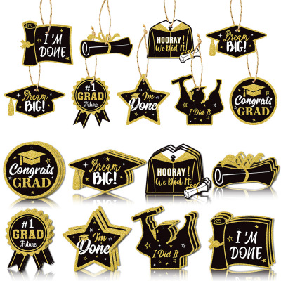 Cross border Graduation Season Hanger, Graduation Ceremony, Classmate Gathering, Party Gift Label, Small Hanger Decorat