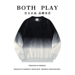 情侣装 BOTH 渐变水貂绒套头针织衫 毛衣男女同款 上衣 PLAY秋冬季
