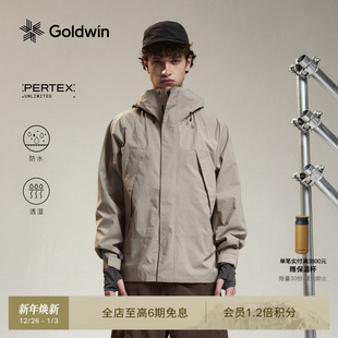 Goldwin秋冬PERTEX 2L防水透湿夹克户外登山轻量硬壳外套男女同款