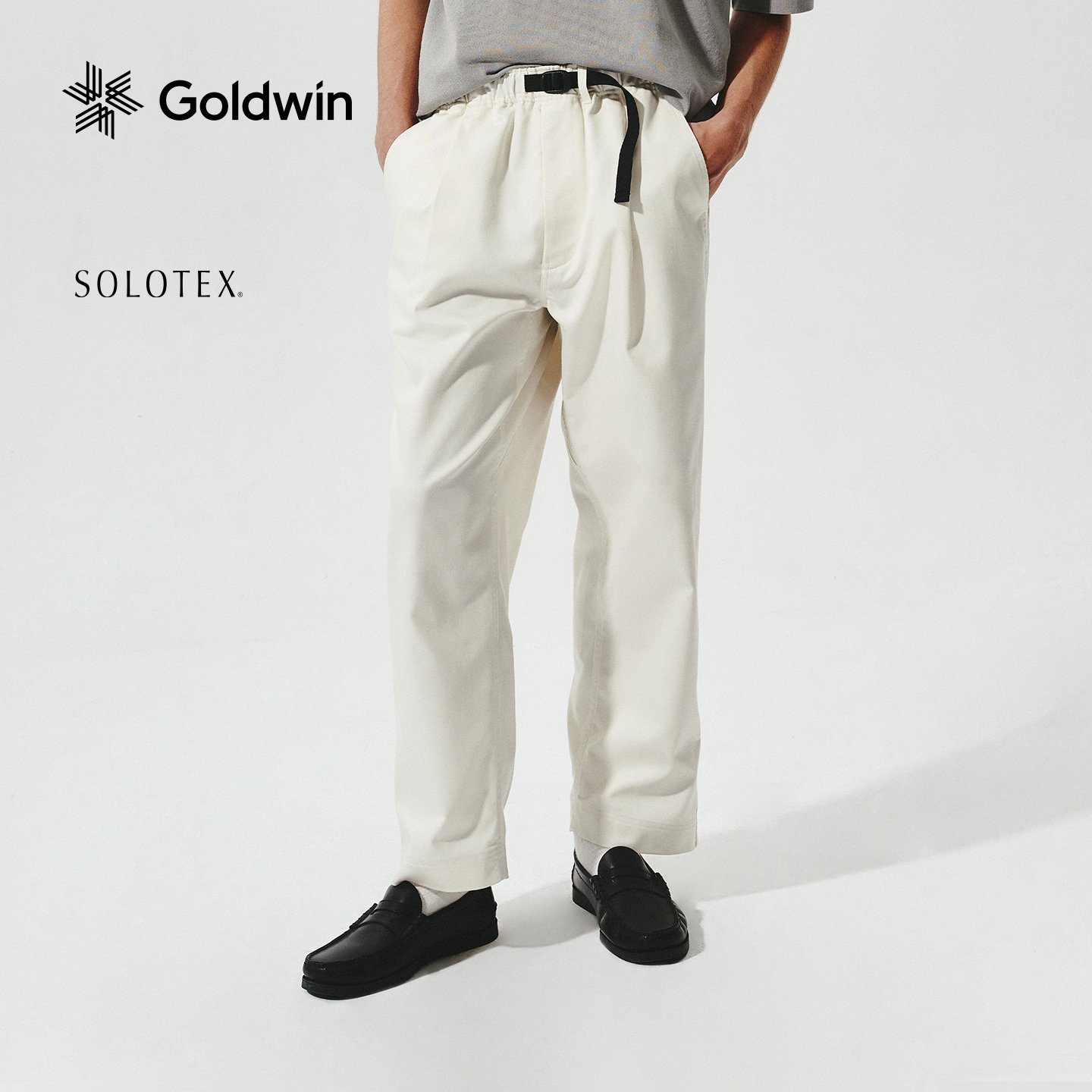 Goldwin休闲商务弹力直筒长裤