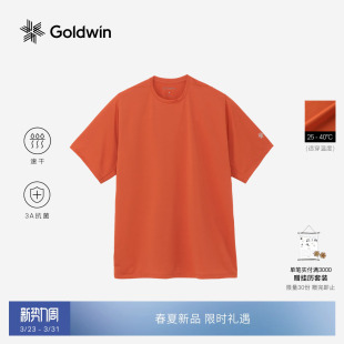 T恤男女同款 Goldwin华夫格速干抗菌户外休闲短袖 早春新品