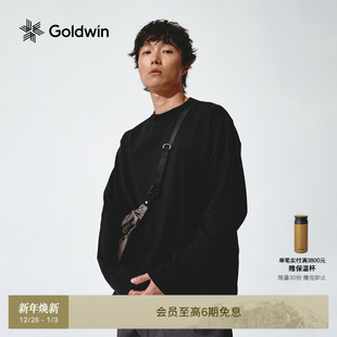 基础简约男女同款 Goldwin秋Maxifresh混纺长袖 T恤户外休闲打底衫