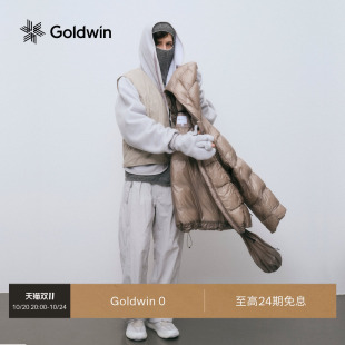 【Goldwin0】秋冬新品羊毛混纺抓绒外套连帽宽松卫衣针织开衫男款