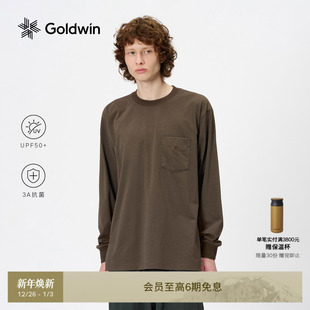 T恤运动休闲宽松男女同款 Goldwin户外抗菌防晒长袖 秋冬新品