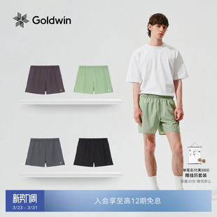 Goldwin夏越野跑短裤 轻量户外防泼水透气侧开叉男女同款