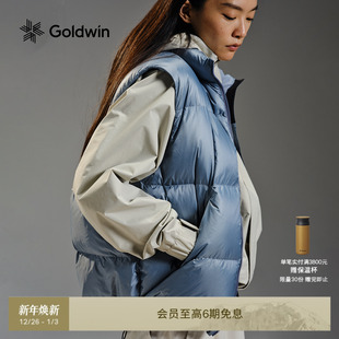 PERTEX女士轻量保暖羽绒马甲厚鸭绒立领外套 Goldwin 秋冬新品