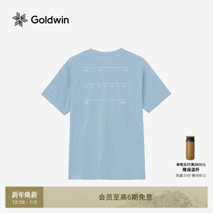 Goldwin夏ECOPET短袖 T恤背面字母印花男女同款