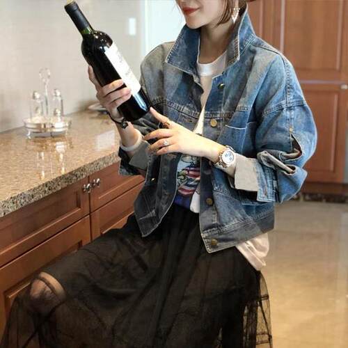 夹克牛仔外套春秋季高级感牛仔服