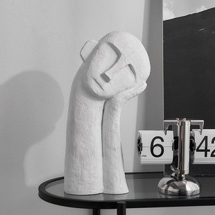 Spatio现代简约沉思者人物头像雕塑摆件客厅电视柜酒柜书房抽象品