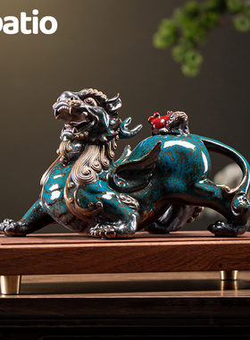 Spatio招财貔貅摆件一对祥瑞添福