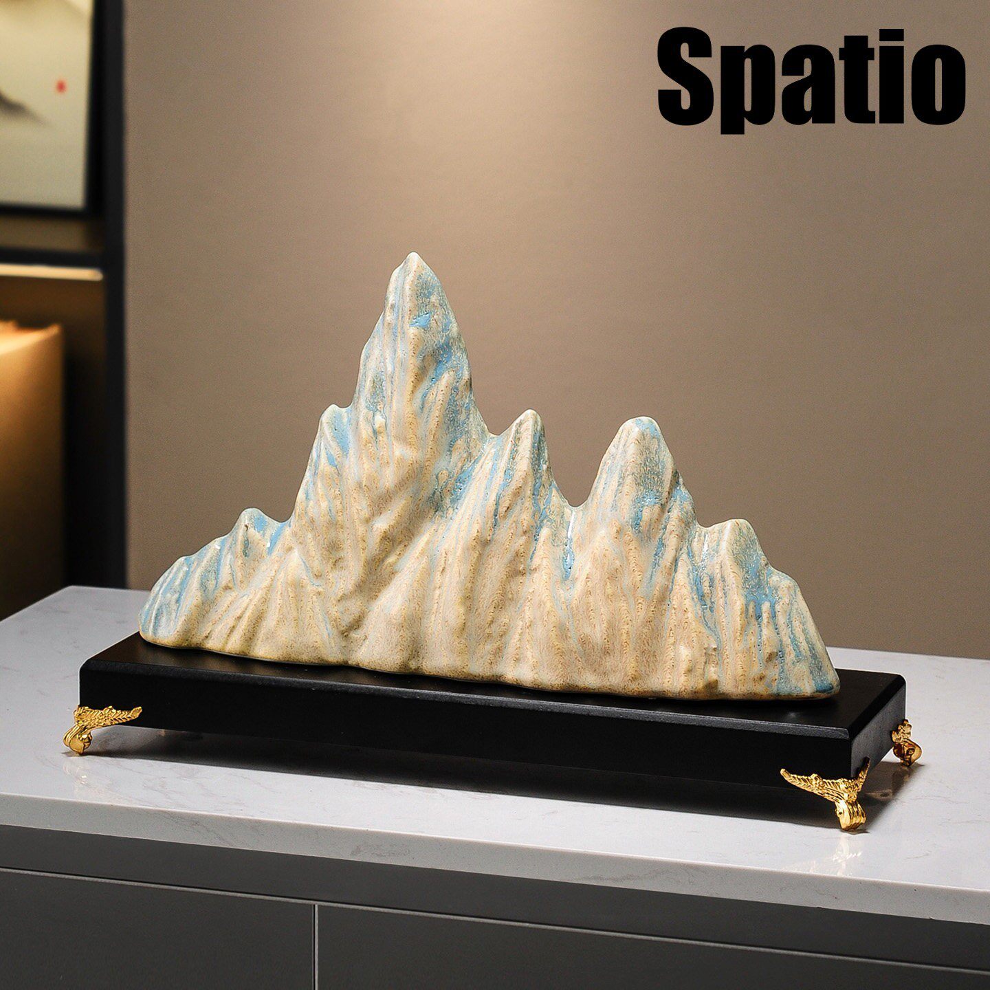 Spatio背有靠山金山银山摆件装饰