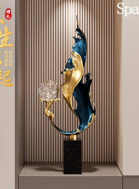 Spatio风生水起摆件轻奢高档大气客厅入户玄关装饰领导招财桌面礼