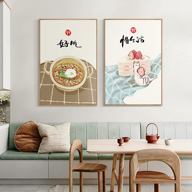 新中式餐厅装饰画日式饭厅画现代简约墙面装饰P挂画饭店壁画中国图片