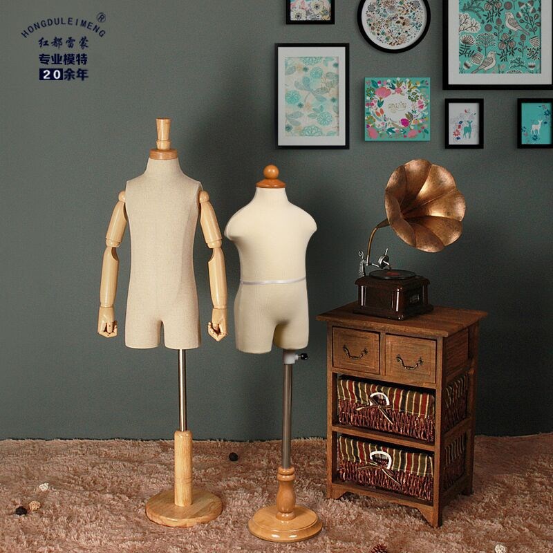 服装店儿童衣架展示架 s童装模特道具 半身带手台式孩童小模特