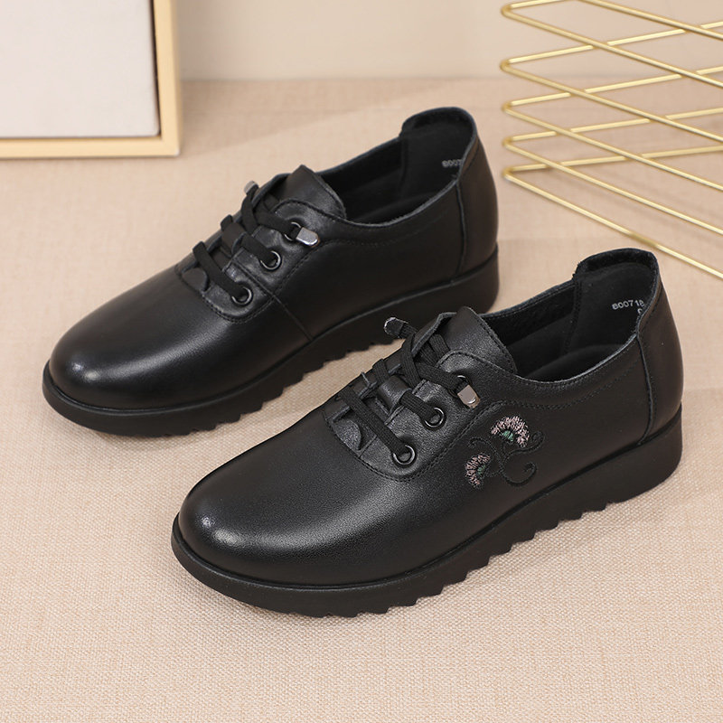 超软妈妈鞋真皮春秋老人奶奶女鞋软底舒适大码单鞋中老年女士皮鞋,女鞋,深口单鞋,淘宝优惠券,粉丝福利购,淘宝优惠卷