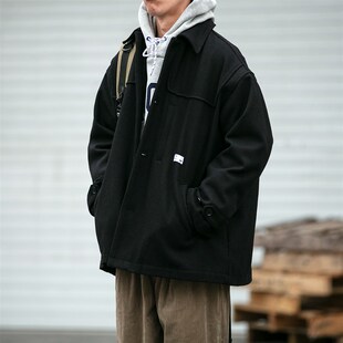 秋冬保暖休闲毛绒大衣男女情侣中长版气质百搭加厚单排扣呢子外套