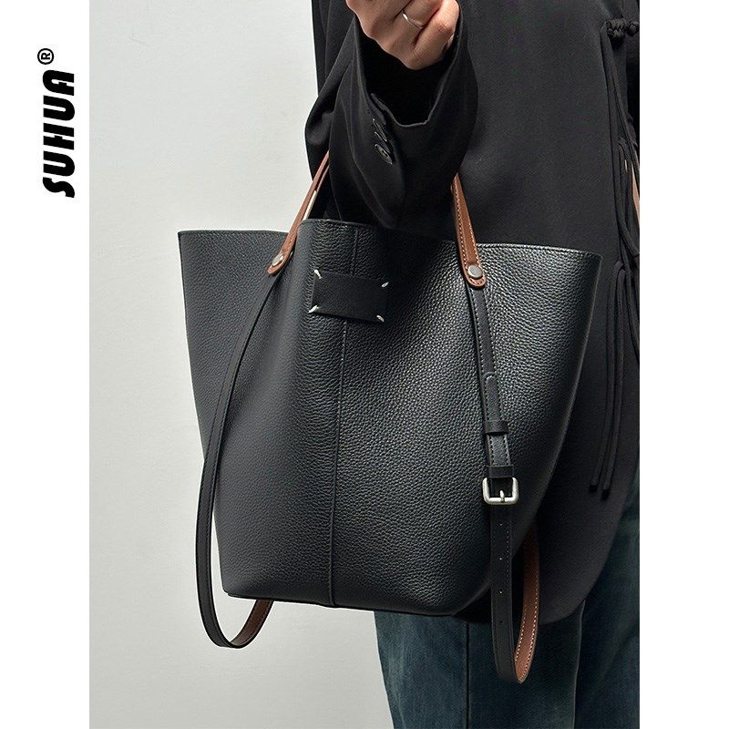 头层荔枝纹牛皮水桶包2025春季新款手提单肩女包,箱包皮具/热销女包/男包,水桶包,淘宝优惠券,粉丝福利购,淘宝优惠卷