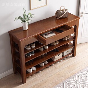 实木鞋架柜家用入户门口北欧大容量收G纳神器省空间多层置物鞋架