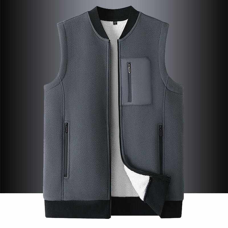 摇粒绒马甲男秋冬季加绒加厚保暖抓绒背心加肥加大码立领坎肩外套,男装,常规马甲,淘宝优惠券,粉丝福利购,淘宝优惠卷