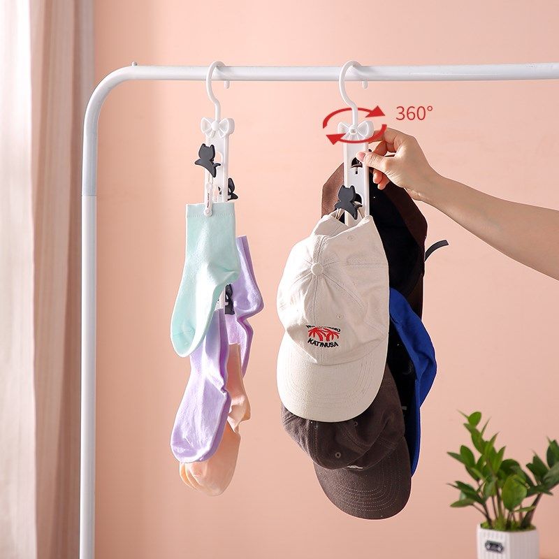 家用可爱服饰配饰配件挂件收纳置物架夹子衣橱衣架衣帽多功能挂钩