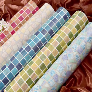 壁纸自粘加厚自粘墙纸浴室卫生间防水贴纸厨房防油贴纸瓷砖贴纸