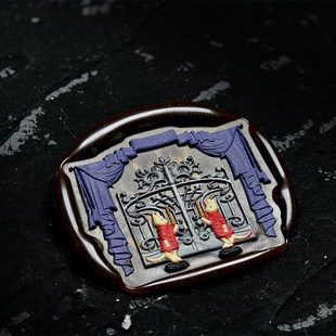 墨下【猫咪守卫】激光浮雕大饼可爱火漆印章 手柄套装信封封口