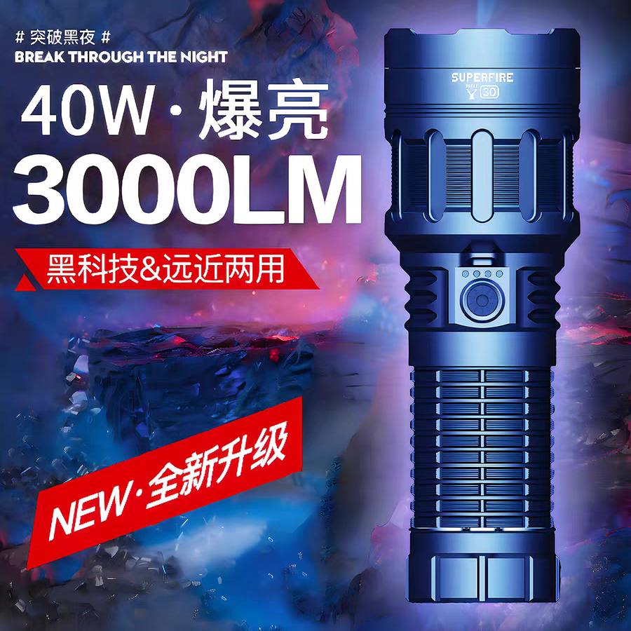 神火Y30变焦激光强光手电筒