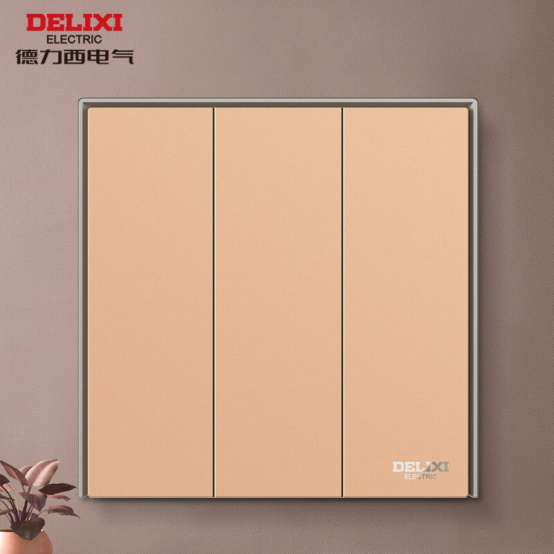 (DELIXI)开关插座面板家用墙壁开关CD886耀彩系列艺术开