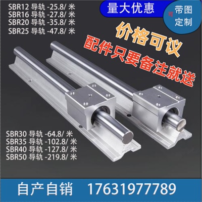 SBR耐腐蚀多列直线导轨滑块木工