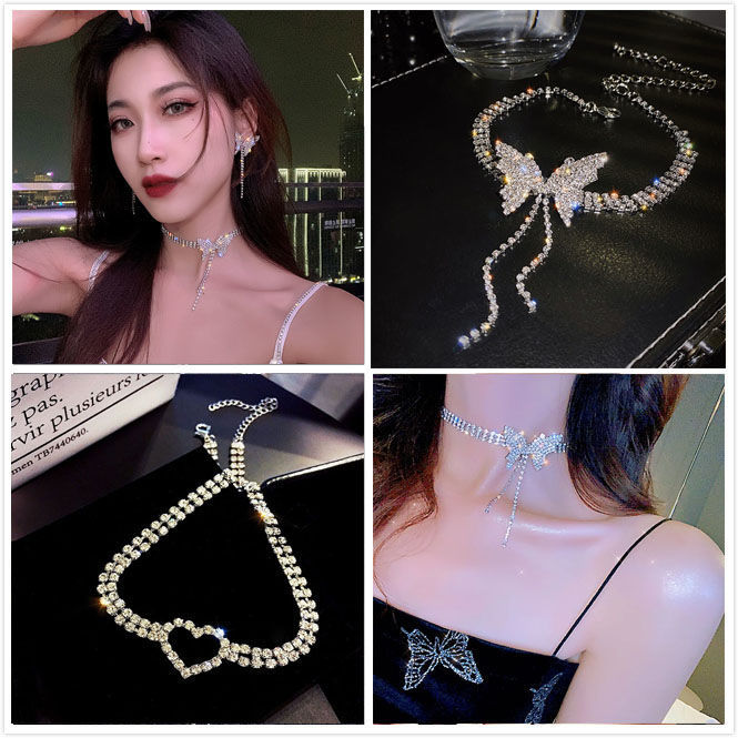 蝴蝶项链酷女潮毛衣时尚