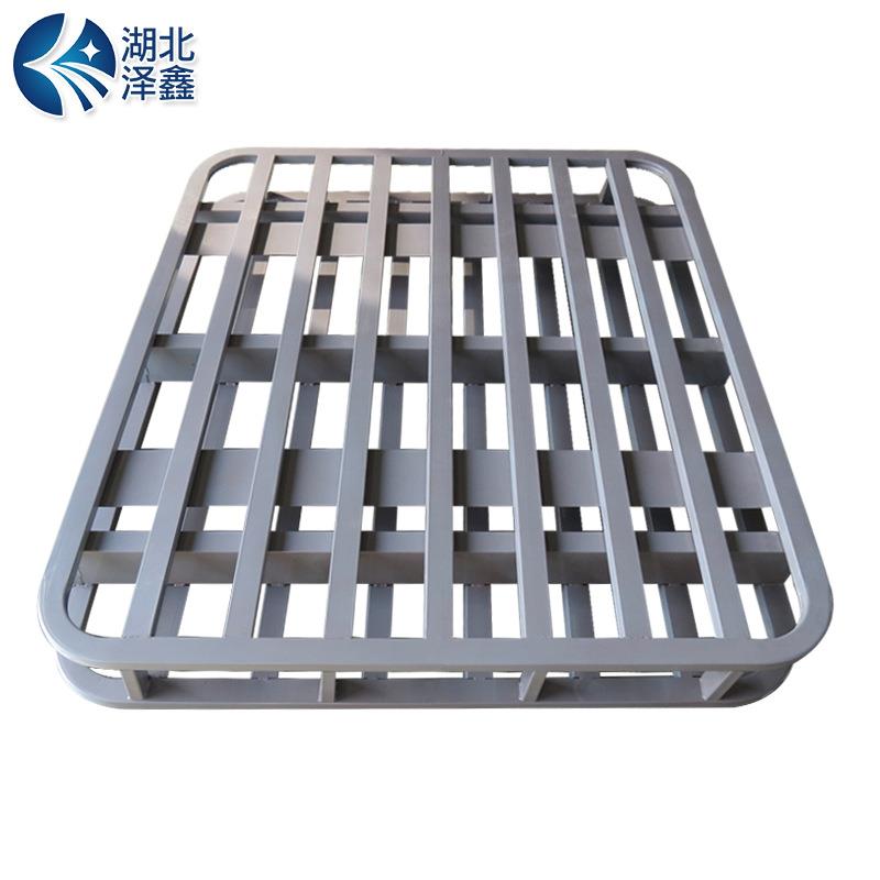 定制双面加强四面进叉圆角托盘大米饲料货物运输喷塑双面叉车托盘