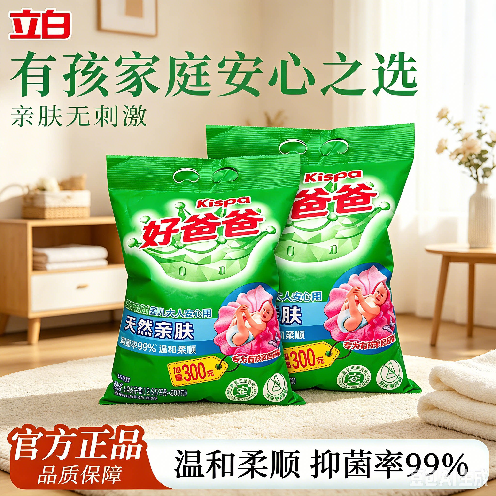 立白洗衣粉深层去污渍温和柔顺