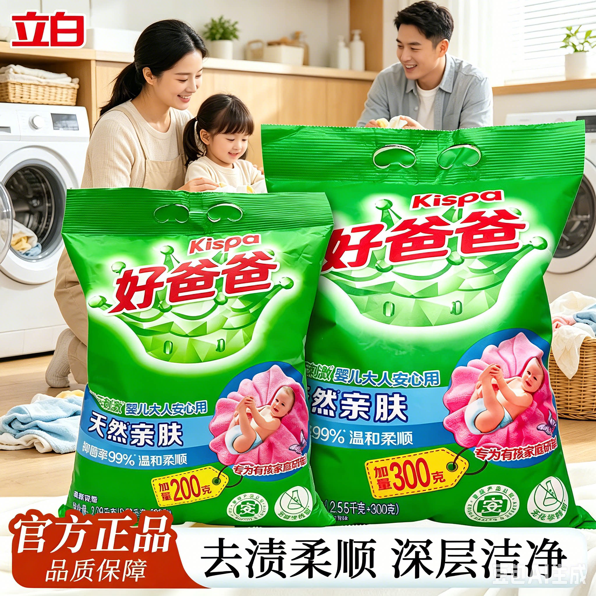 立白洗衣粉深层去污渍温和柔顺图片