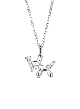 原创巴拉乐园系列气球狗项链饰品女可爱气质ins不锈钢锁骨链