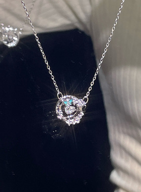 跳动的心蝴蝶项链女款轻奢小众高级感在逃公主爱心吊坠网红锁骨