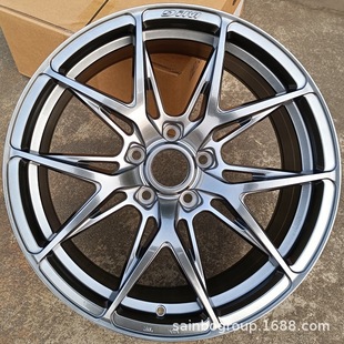 旋压 盛博汽车改装 F66DX007 高亮黑 铝合金轮毂轮圈 15寸18寸