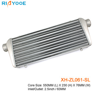 汽车中冷器通用550x230x76MM-65MM进气涡轮改装散热器铝制管式