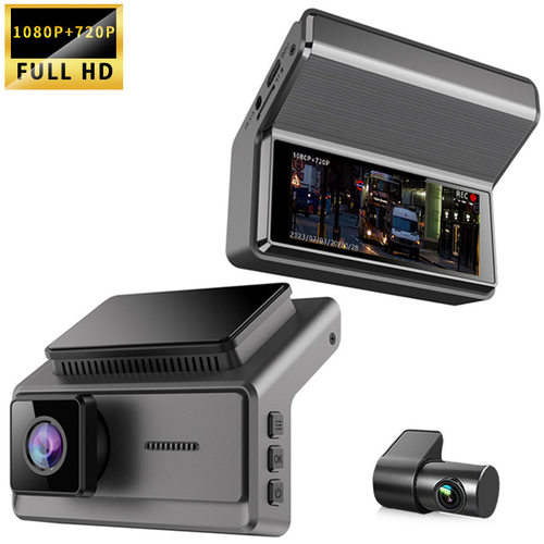 Front and rear video 1080P+720P HD dashcam Streaming media