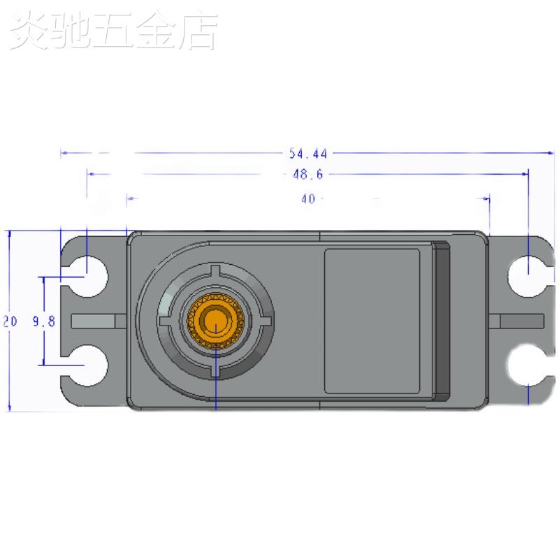 新款20KG数码15W舵机TD8120MG大扭力扭矩金属壳大角度航模车模机