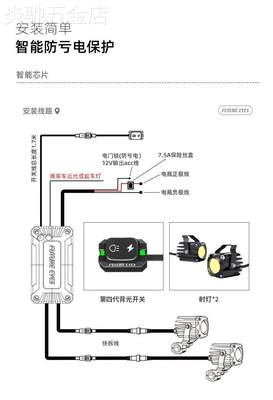 未来之眼升仕310350D350E350M踏板隐藏射灯F150S爆闪远近光一体