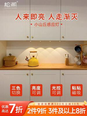 松潮灯带自粘感应无线展示柜led灯橱柜酒柜鞋柜玄关灯小山丘灯条